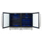 Gemello 48 Inch Side-by-Side Wine and Beverage Cooler in Stainless Steel, French Door, 9.6 cu. ft.