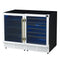 Gemello 48 Inch Side-by-Side Wine and Beverage Cooler in White with Antique Brass Handles, French Door, 9.6 cu. ft.