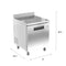 27 in. One-Door Worktop Freezer With 3.5 in. Backsplash - 6.3 Cu Ft