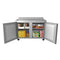 48 in. Stainless Steel Two-Door Worktop Commercial Freezer with 3.5 in. Backsplash, 12 cu. ft