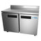 48 in. Stainless Steel Two-Door Worktop Commercial Freezer with 3.5 in. Backsplash, 12 cu. ft