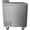 48 in. Stainless Steel Two-Door Worktop Commercial Freezer with 3.5 in. Backsplash, 12 cu. ft