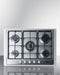 30" Wide 5-Burner Gas Cooktop