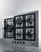30" Wide 5-Burner Propane Gas Cooktop In Stainless Steel
