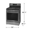 30" Gas Range with No Preheat + Air Fry