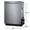 24" Stainless Steel Tub Dishwasher with CleanBoost™ and Adaptive Quick Wash