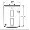 Ge® 26 Gallon Top Port Lowboy Electric Water Heater