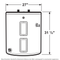 Ge® 36 Gallon Top Port Lowboy Electric Water Heater
