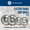 Range 4-piece Drip Pan Set | 6" & 8" Chrome Replacement Bowls