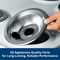 Range 4-piece Drip Pan Set | 6" & 8" Chrome Replacement Bowls