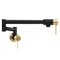 Autograph Edition Gemini Pot Filler In Matte Black And Champagne Bronze