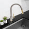 Autograph Edition Gemini Pull Down Single Handle Kitchen Faucet In Brushed Nickel And Champagne Bronze