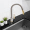Autograph Edition Gemini Pull Down Single Handle Kitchen Faucet In Brushed Nickel And Champagne Bronze