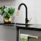 Autograph Edition Gemini Pull Down Single Handle Kitchen Faucet In Matte Black And Champagne Bronze