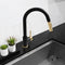 Autograph Edition Gemini Pull Down Single Handle Kitchen Faucet In Matte Black And Champagne Bronze