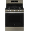 Ge® 30" Free-standing Gas Convection Range With No Preheat Air Fry And Easywash™ Oven Tray