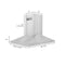 36 in. Convertible Vent Island Mount Range Hood
