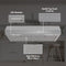 Glacier 36Inch 350 MAX Blower CFM 1.5 Sones Stainless Range Hood