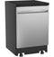 24" Stainless Steel Interior Portable Dishwasher with Sanitize Cycle