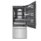 36 In. 19.8 Cu. Ft. Built-in Bottom Freezer Refrigerator With Water Dispenser And Ice Maker In Stainless Steel With Graphite Gray Interior