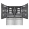 72 In. 39.6 Cu. Ft. French Door Built-in Bottom Freezer Refrigerator With Water Dispensers And Ice Makers In Stainless Steel With Graphite Gray Interior