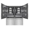 72 In. 39.6 Cu. Ft. French Door Built-in Bottom Freezer Refrigerator With Water Dispensers And Ice Makers In Stainless Steel With Graphite Gray Interior