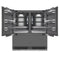 72 In. 39.6 Cu. Ft. Panel Ready French Door Built-in Bottom Freezer Refrigerator With Water Dispensers And Ice Makers With Graphite Gray Interior