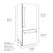 36 In. 19.8 Cu. Ft. Built-in Bottom Freezer Refrigerator With Water Dispenser And Ice Maker In Black Stainless Steel With Graphite Gray Interior
