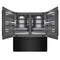 72 In. 39.6 Cu. Ft. French Door Built-in Bottom Freezer Refrigerator With Water Dispensers And Ice Makers In Black Stainless Steel With Graphite Gray Interior