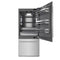 36 In. 19.8 Cu. Ft. Built-in Bottom Freezer Refrigerator With Water Dispenser And Ice Maker In Satin Stainless Steel With Graphite Gray Interior