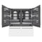 72 In. 39.6 Cu. Ft. French Door Built-in Bottom Freezer Refrigerator With Water Dispensers And Ice Makers In White Matte With Graphite Gray Interior