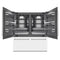 72 In. 39.6 Cu. Ft. French Door Built-in Bottom Freezer Refrigerator With Water Dispensers And Ice Makers In White Matte With Graphite Gray Interior