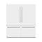 72 In. 39.6 Cu. Ft. French Door Built-in Bottom Freezer Refrigerator With Water Dispensers And Ice Makers In White Matte With Graphite Gray Interior