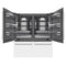 72 In. 39.6 Cu. Ft. French Door Built-in Bottom Freezer Refrigerator With Water Dispensers And Ice Makers In White Matte With Graphite Gray Interior