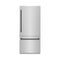 Autograph Edition 36 In. 19.8 Cu. Ft. Built-in Bottom Freezer Refrigerator With Water Dispenser And Ice Maker In Stainless Steel With Graphite Gray Interior And Matte Black Accents