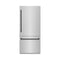 Autograph Edition 36 In. 19.8 Cu. Ft. Built-in Bottom Freezer Refrigerator With Water Dispenser And Ice Maker In Stainless Steel With Graphite Gray Interior And Matte Black Accents