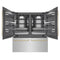 Autograph Edition 72 In. 39.6 Cu. Ft. French Door Built-in Bottom Freezer Refrigerator With Water Dispensers And Ice Makers In Stainless Steel With Graphite Gray Interior And Champagne Bronze Accents