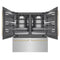 Autograph Edition 72 In. 39.6 Cu. Ft. French Door Built-in Bottom Freezer Refrigerator With Water Dispensers And Ice Makers In Stainless Steel With Graphite Gray Interior And Champagne Bronze Accents