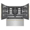 Autograph Edition 72 In. 39.6 Cu. Ft. French Door Built-in Bottom Freezer Refrigerator With Water Dispensers And Ice Makers In Stainless Steel With Graphite Gray Interior And Polished Gold Accents