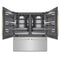 Autograph Edition 72 In. 39.6 Cu. Ft. French Door Built-in Bottom Freezer Refrigerator With Water Dispensers And Ice Makers In Stainless Steel With Graphite Gray Interior And Polished Gold Accents