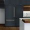 Autograph Edition 36 In. 19.8 Cu. Ft. Panel Ready Built-in Bottom Freezer Refrigerator With Water Dispenser And Ice Maker With Graphite Gray Interior And Champagne Bronze Accents