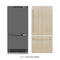 Autograph Edition 36 In. 19.8 Cu. Ft. Panel Ready Built-in Bottom Freezer Refrigerator With Water Dispenser And Ice Maker With Graphite Gray Interior And Champagne Bronze Accents