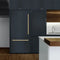 Autograph Edition 36 In. 19.8 Cu. Ft. Panel Ready Built-in Bottom Freezer Refrigerator With Water Dispenser And Ice Maker With Graphite Gray Interior And Polished Gold Accents