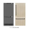 Autograph Edition 36 In. 19.8 Cu. Ft. Panel Ready Built-in Bottom Freezer Refrigerator With Water Dispenser And Ice Maker With Graphite Gray Interior And Matte Black Accents
