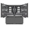 Autograph Edition 72 In. 39.6 Cu. Ft. Panel Ready French Door Built-in Bottom Freezer Refrigerator With Water Dispensers And Ice Makers With Graphite Gray Interior And Polished Gold Accents