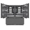 Autograph Edition 72 In. 39.6 Cu. Ft. Panel Ready French Door Built-in Bottom Freezer Refrigerator With Water Dispensers And Ice Makers With Graphite Gray Interior And Polished Gold Accents