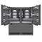 Autograph Edition 72 In. 39.6 Cu. Ft. Panel Ready French Door Built-in Bottom Freezer Refrigerator With Water Dispensers And Ice Makers With Graphite Gray Interior And Matte Black Accents