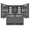 Autograph Edition 72 In. 39.6 Cu. Ft. Panel Ready French Door Built-in Bottom Freezer Refrigerator With Water Dispensers And Ice Makers With Graphite Gray Interior And Matte Black Accents