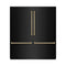 Autograph Edition 72 In. 39.6 Cu. Ft. French Door Built-in Bottom Freezer Refrigerator With Water Dispensers And Ice Makers In Black Stainless Steel With Graphite Gray Interior And Champagne Bronze Accents