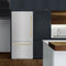Autograph Edition 36 In. 19.8 Cu. Ft. Built-in Bottom Freezer Refrigerator With Water Dispenser And Ice Maker In Satin Stainless Steel With Graphite Gray Interior And Champagne Bronze Accents